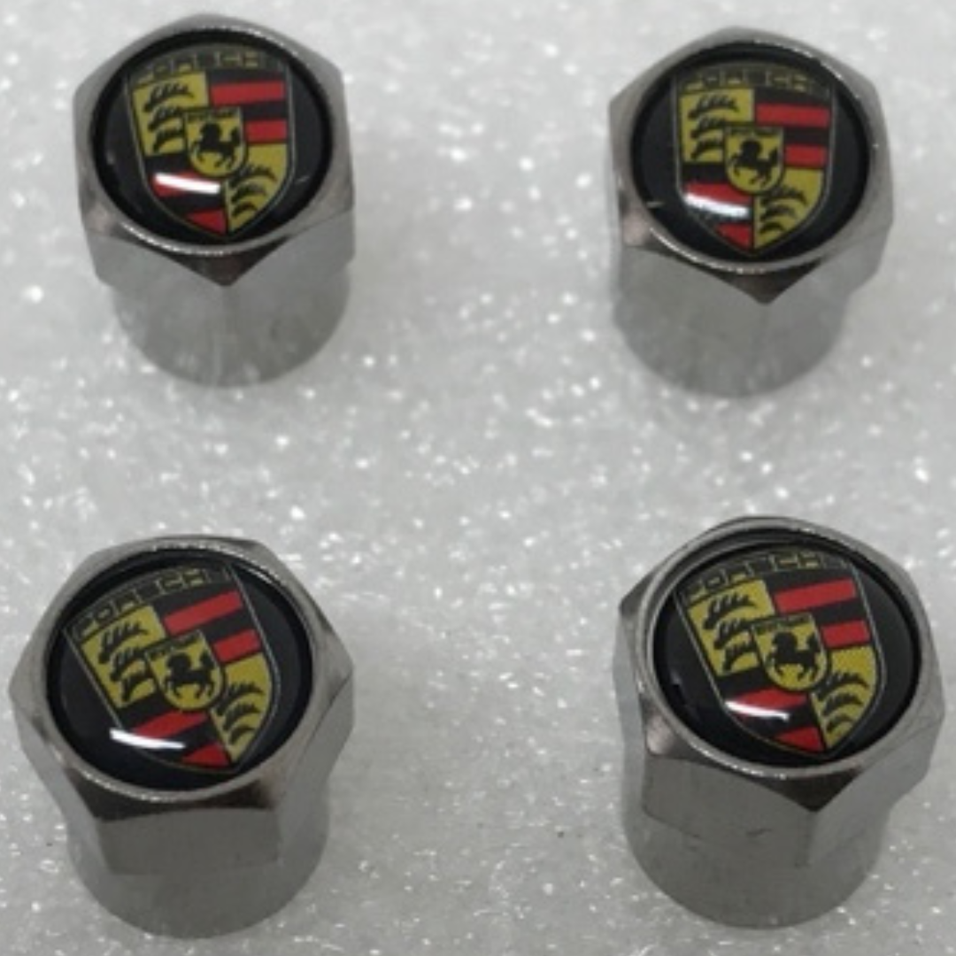 Set of 4 Porsche Tire Valves For Car b750da6f