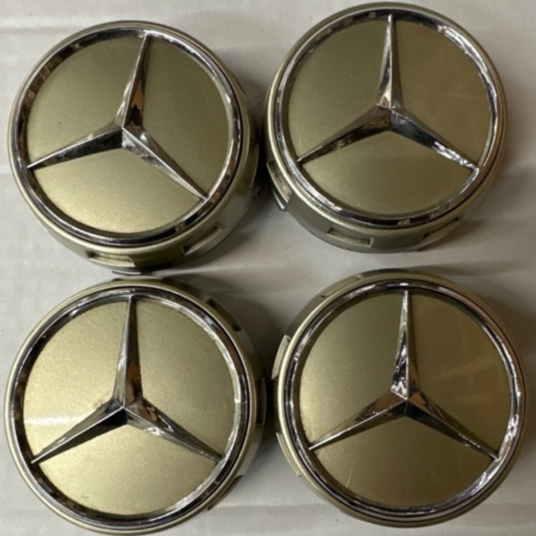 SET OF 4 MERCEDES BENZ WHEEL CENTER CAPS HUBCAPS 75MM ef856217