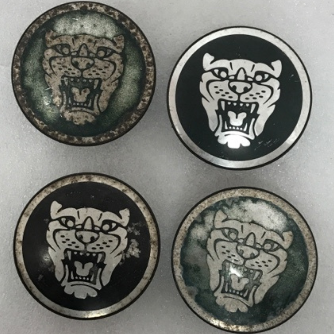 Set Of 4 Jaguar Green Wheel Center MNA6249AB Fits 1988-2012