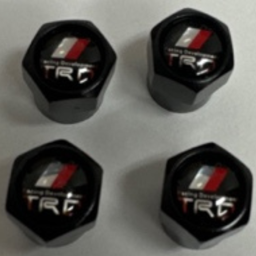 Set of 4 Universal Trd Black Wheel Stem Air Valve Caps 45fe5db6black