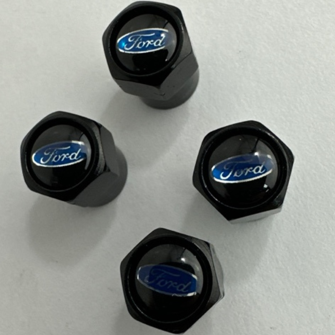 Set of 4 Universal Ford Black Wheel Stem Air Valve Caps 87f3ced9