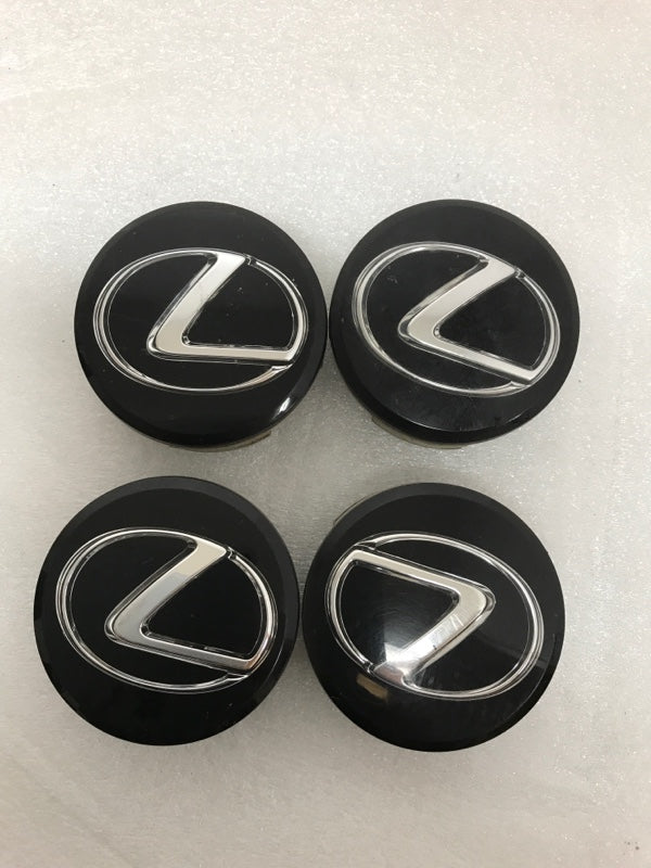 Set of 4 Lexus BLACK 62mm Center Caps 71A104-0010 14e2543b