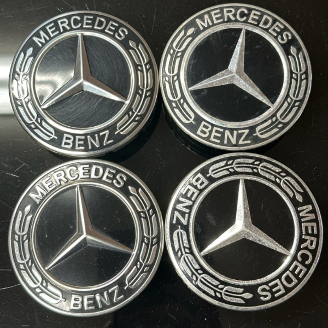 Set of 4 Mercedes-Benz Black Wheel Center Cap 75MM A1714000025 2a1c0ea7