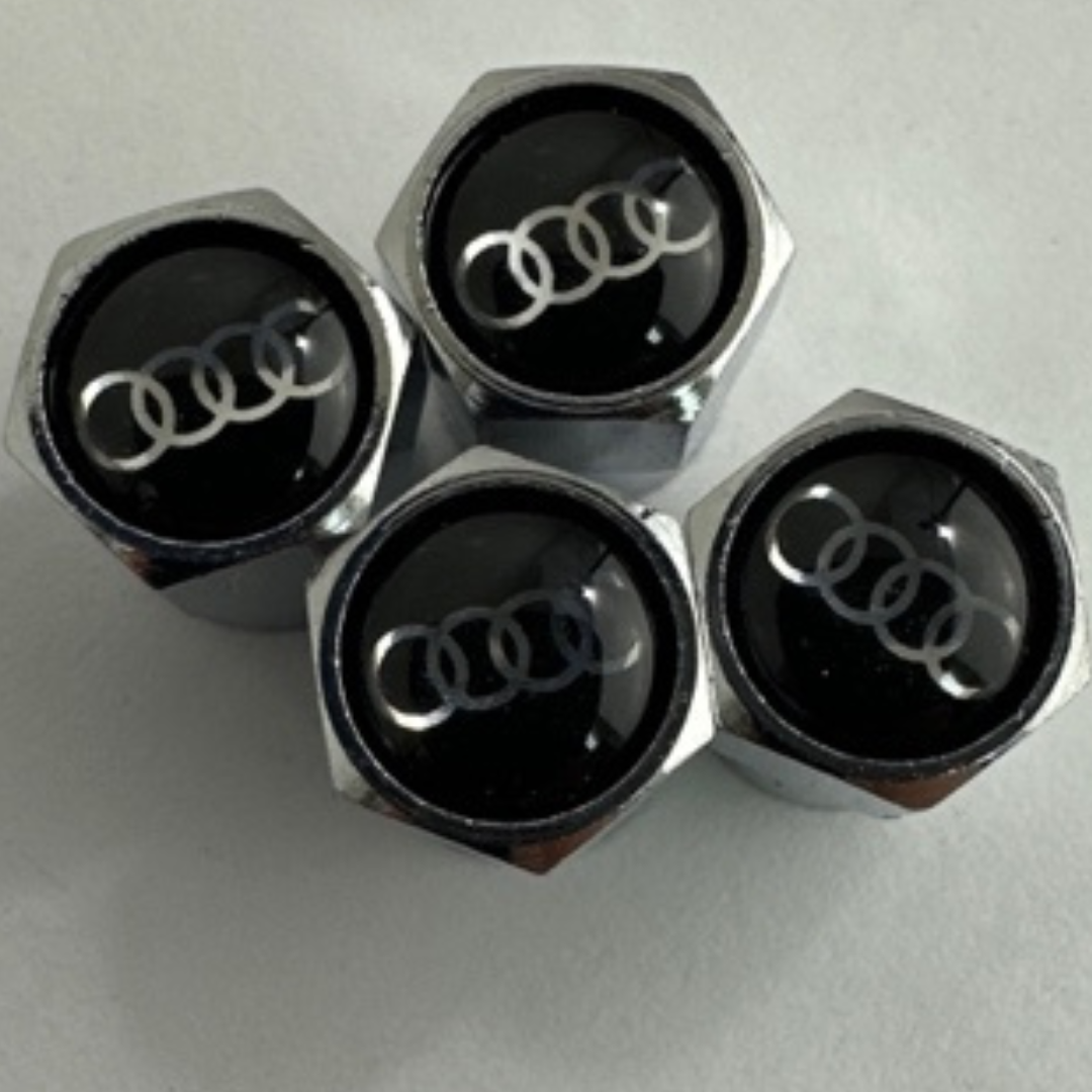 Set of 4 Universal Audi Wheel Stem Air Valve Caps 914740ac