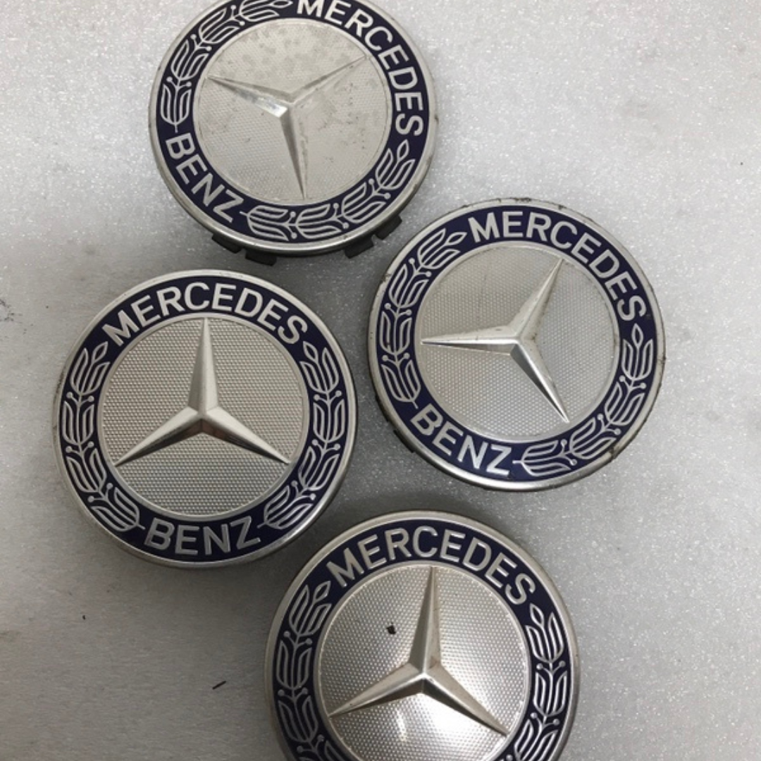 Set of 4 Mercedes-Benz 75MM Classic Dark Blue Wheel Center Caps e2ec234c