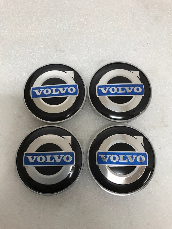 Set of 4 Volvo Iron Mark Alloy Wheel Center Cap Black 34df29a8