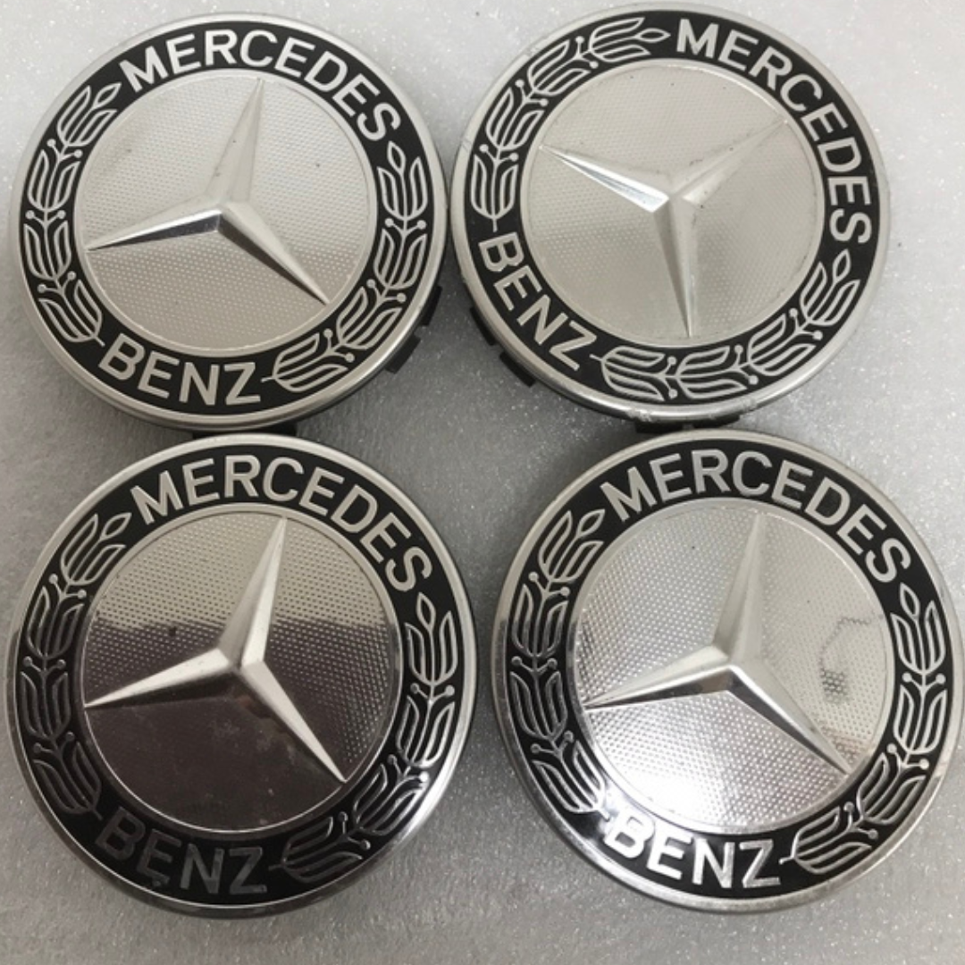 Set of 4 Mercedes 75MM Classic Dark Blue Wheel Center Hub Caps 2200de19