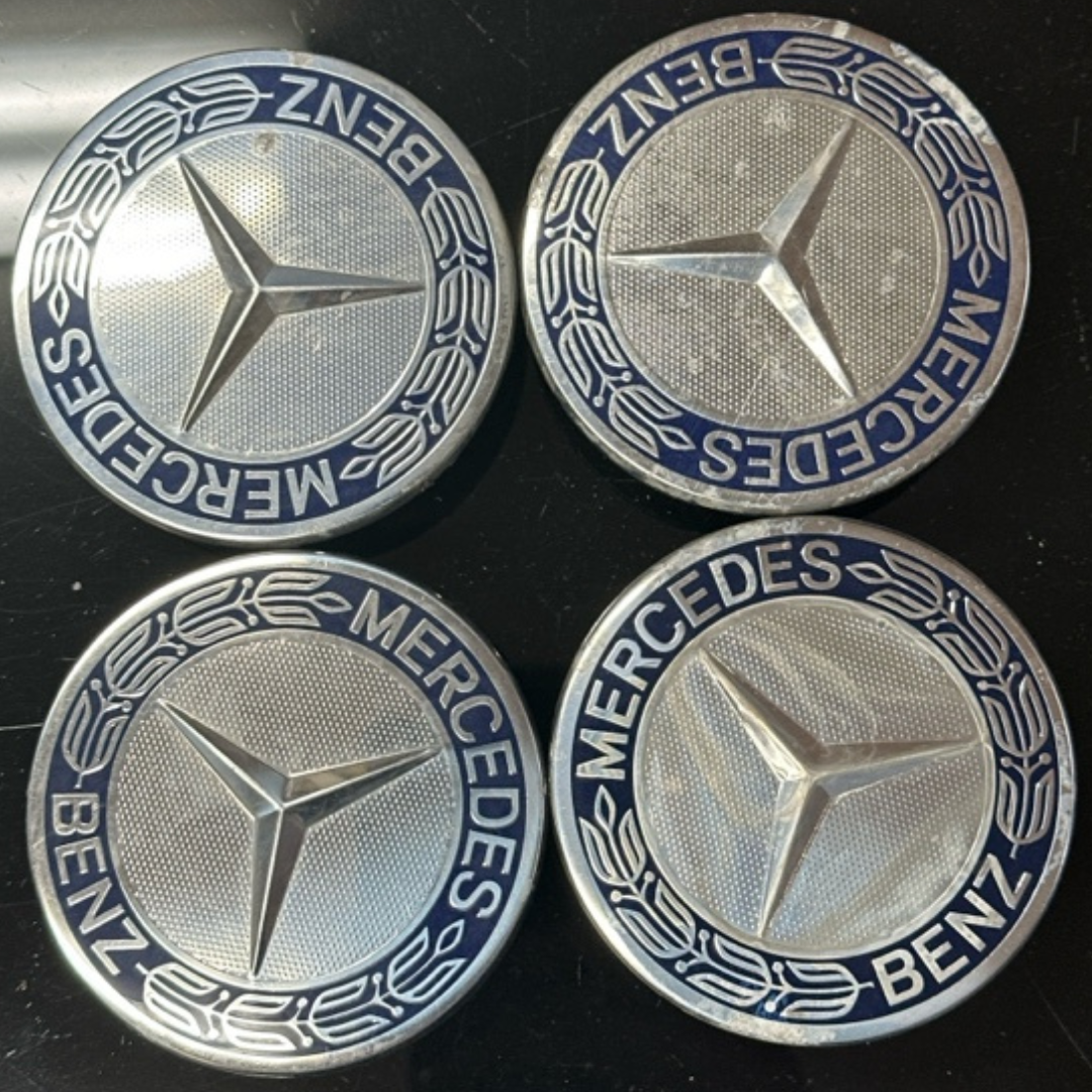 Set of 4 Mercedes-Benz Classic Dark Blue Center Cap 75MM 00e56cd0