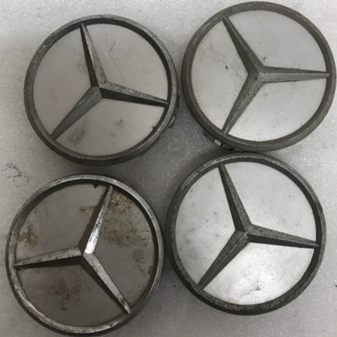 Set of 4 Mercedes-Benz Silver Wheel Center Hub Caps a7b13f44
