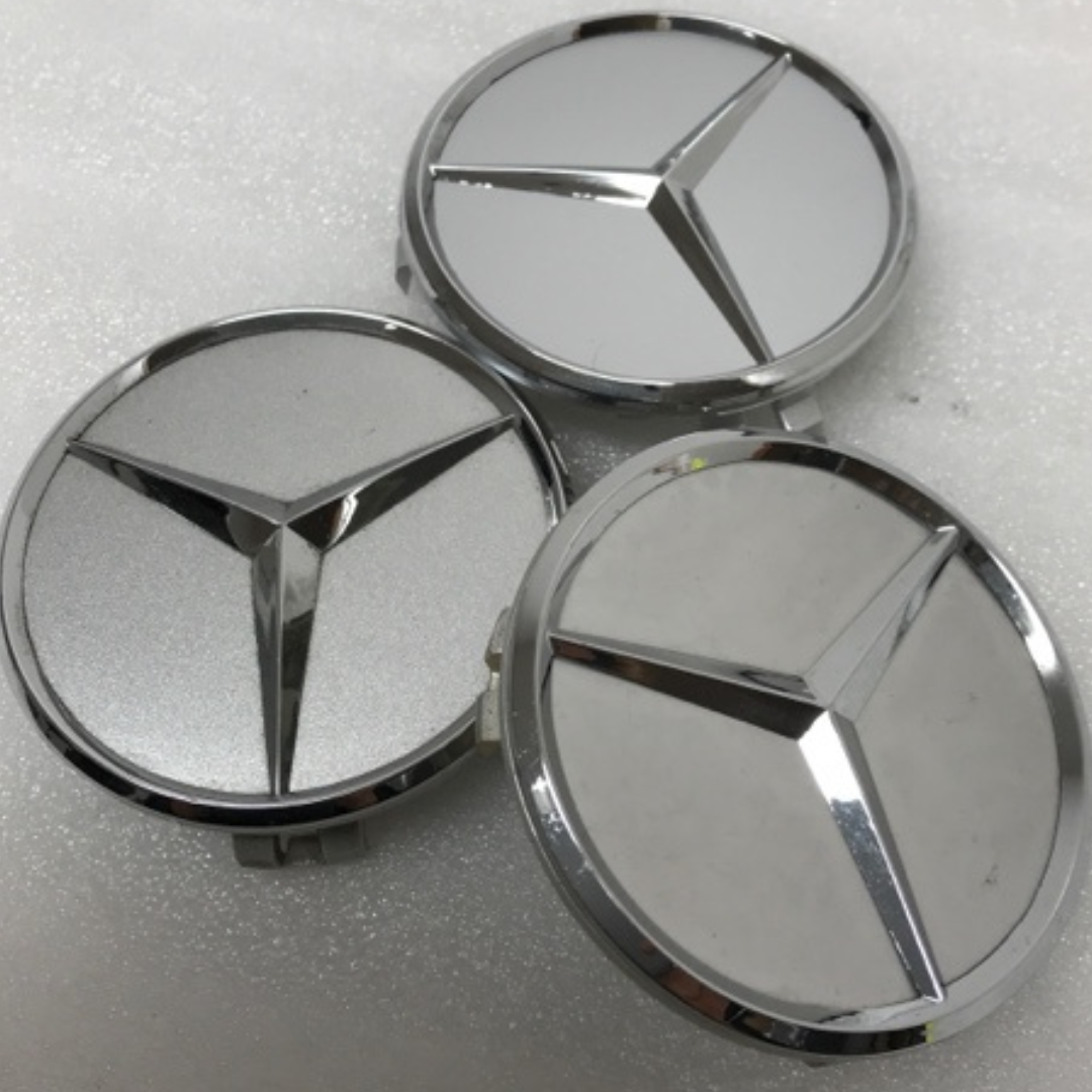 Set of 3 Mercedes-Benz Wheel Hub Center Caps b76fd65b