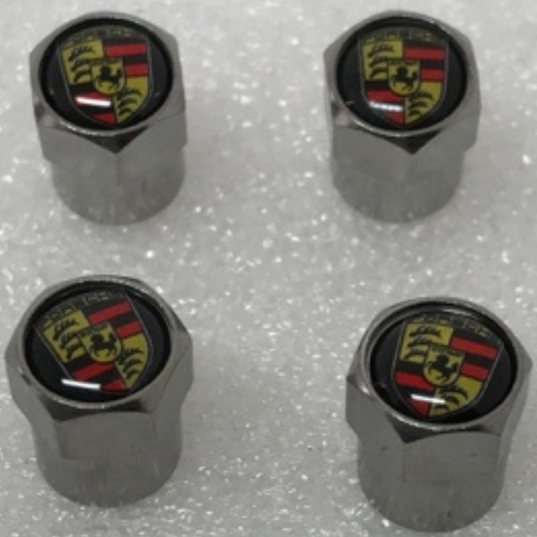 Set of 4 Porsche Tire Valves For Car b750da6f