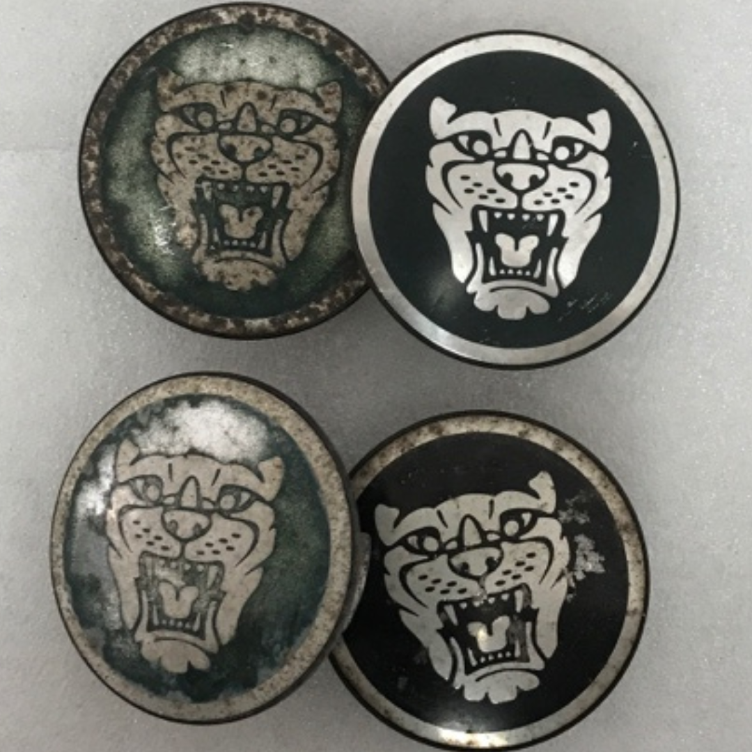 Set Of 4 Jaguar Green Wheel Center MNA6249AB Fits 1988-2012