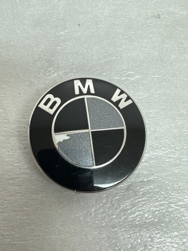 Set of 3 BMW Wheel Rim 6850834 57mm Black Center Cap 88a0106e