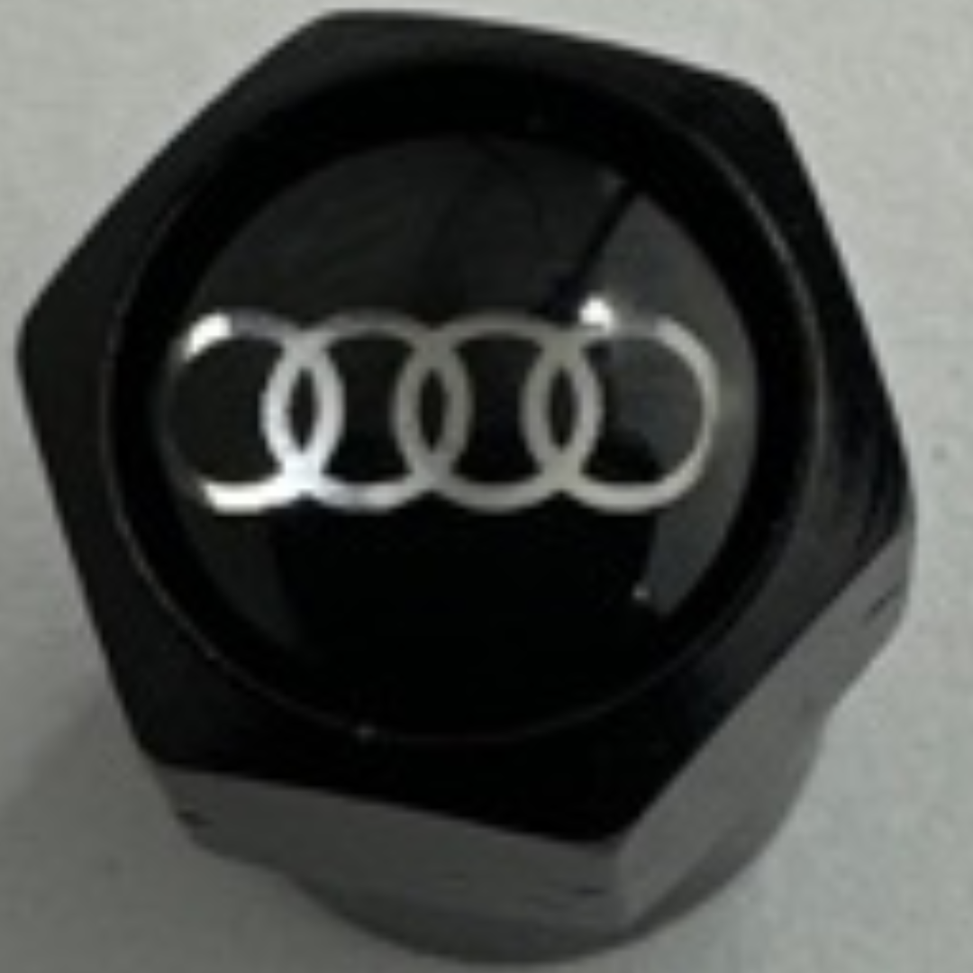 Set of 4 Universal Audi Black Wheel Stem Air Valve Caps 914740acB