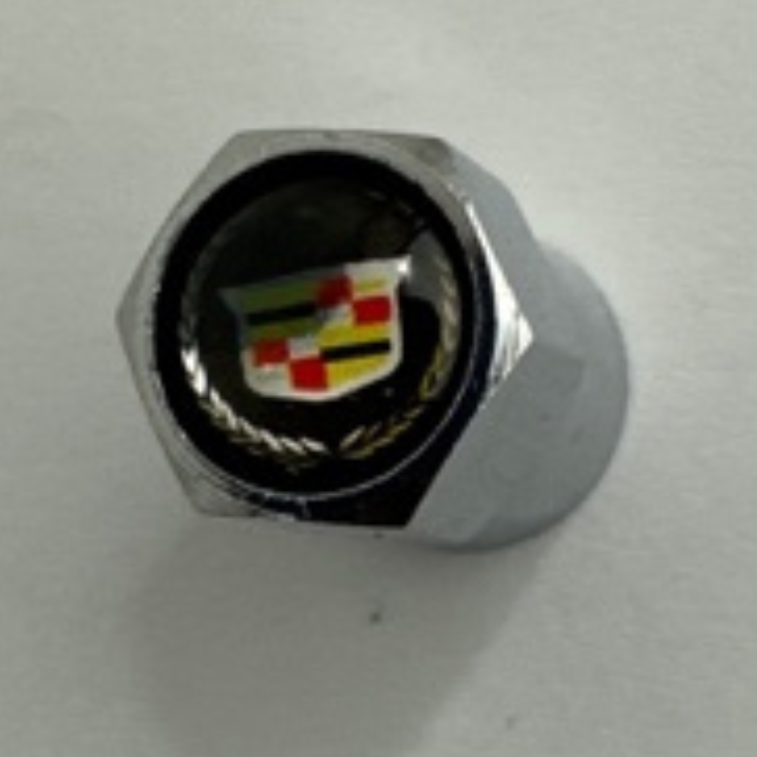 Set of 4 Universal Cadillac Silver Wheel Stem Air Valve Caps e1ea0b59