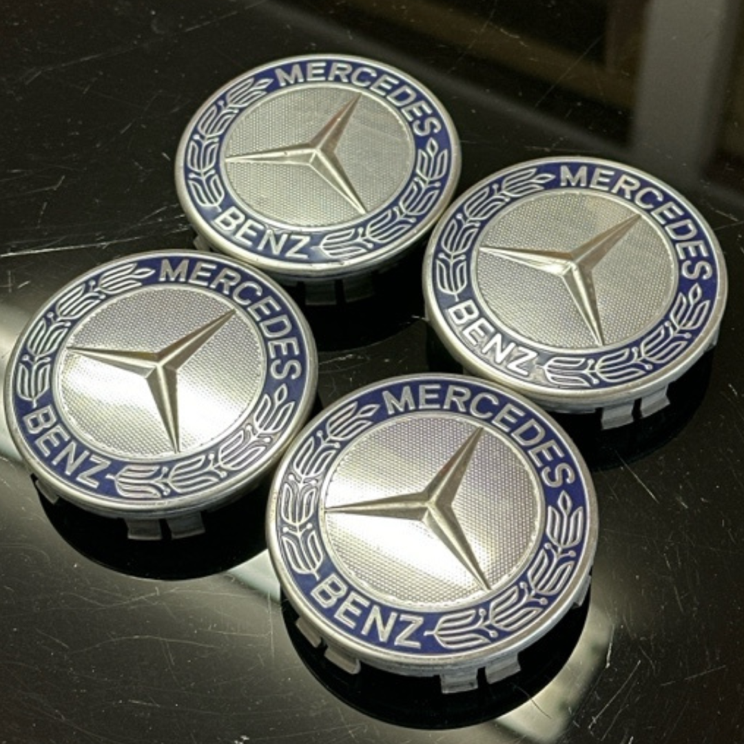 Set of 4 Mercedes-Benz Dark Blue Center Cap 75MM b62a7e4c
