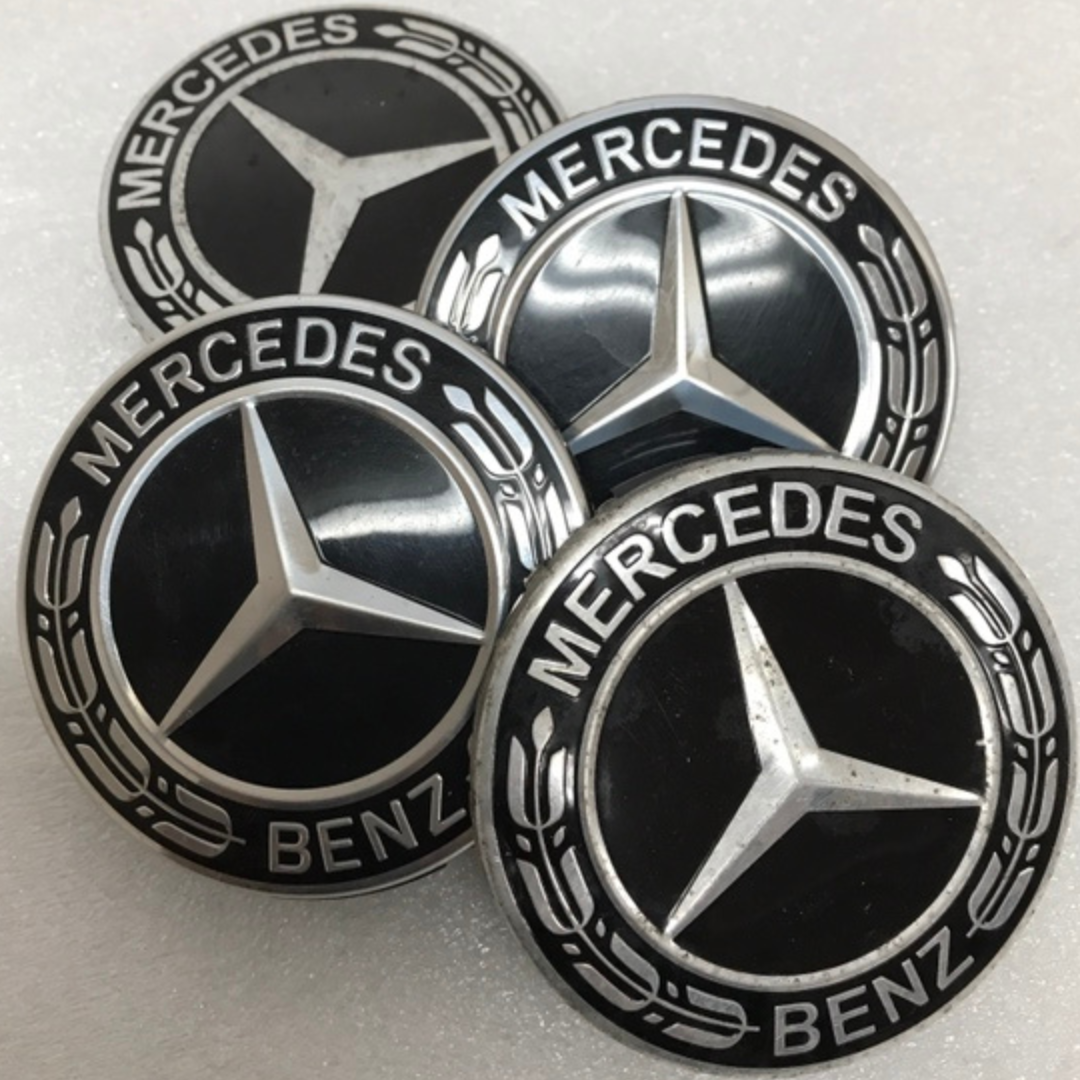 Set of 4 Mercedes-Benz Black Wheel Center Caps 75MM A171400025 157d1c6d