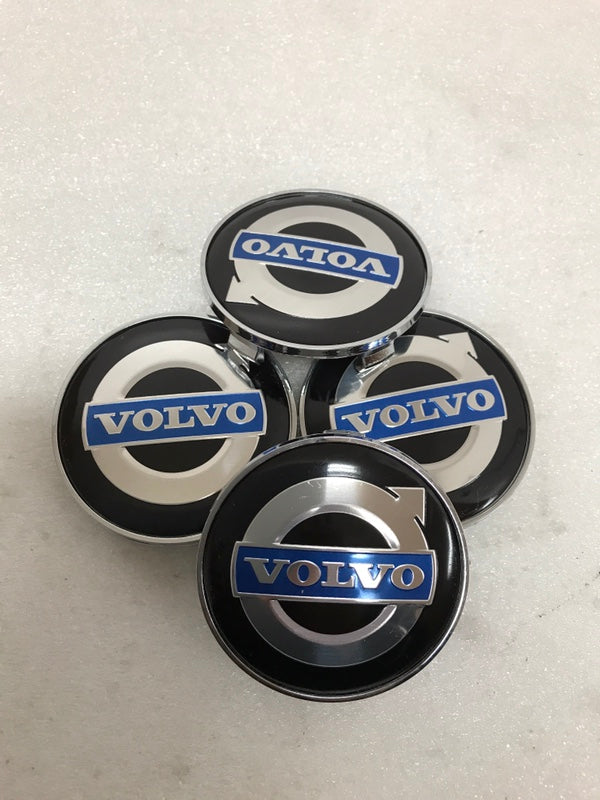 Set of 4 Volvo Iron Mark Alloy Wheel Center Cap Black 34df29a8