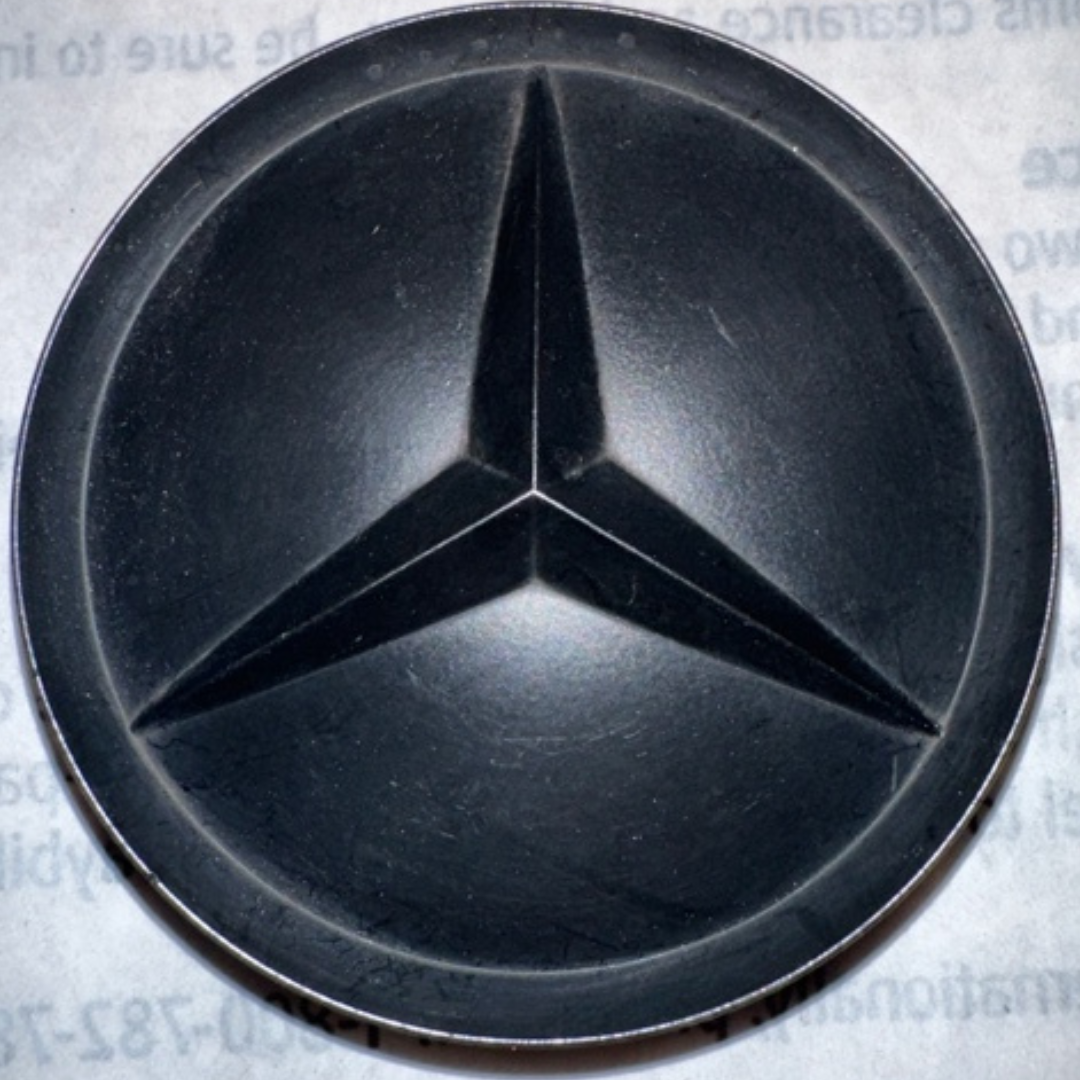 Set of 4 Mercedes-Benz Wheel Center Cap Matte Black 015ddbc3