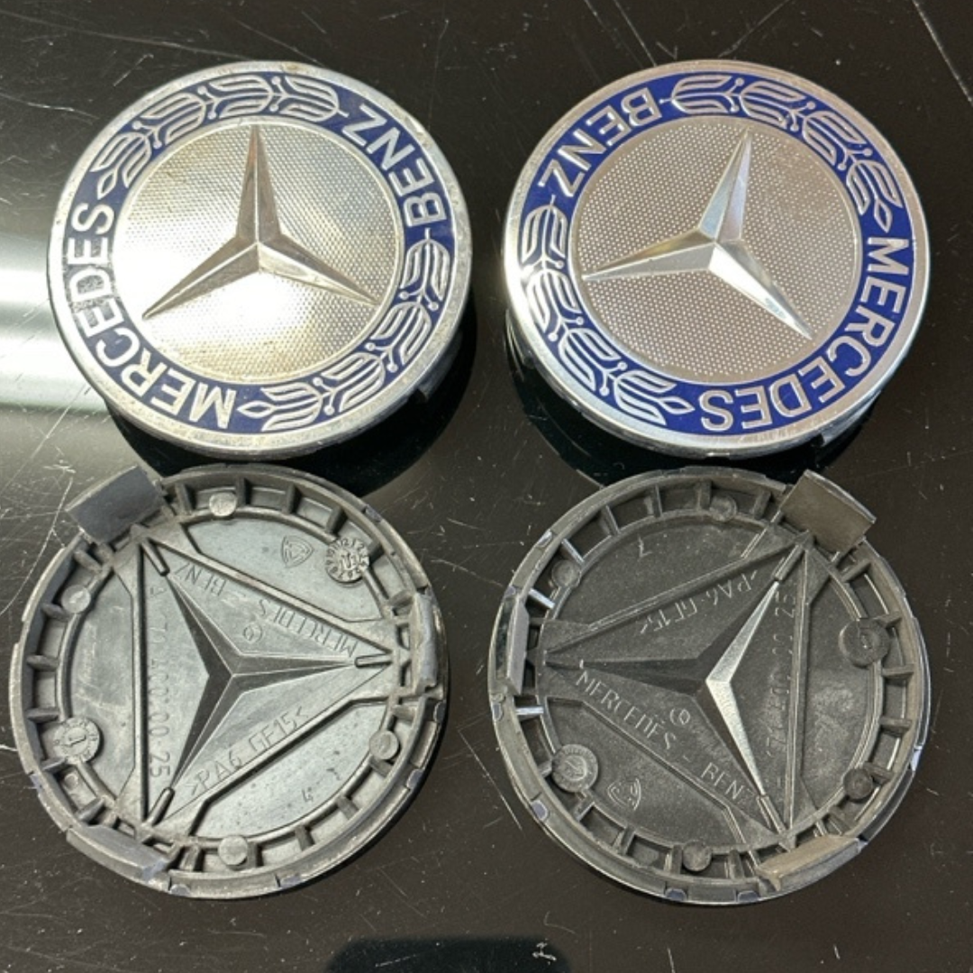 Set of 4 Mercedes-Benz Classic Dark Blue Center Cap 75MM 9a25063c