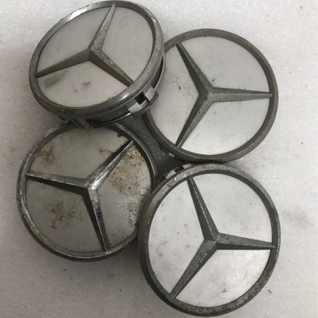 Set of 4 Mercedes-Benz Silver Wheel Center Hub Caps a7b13f44