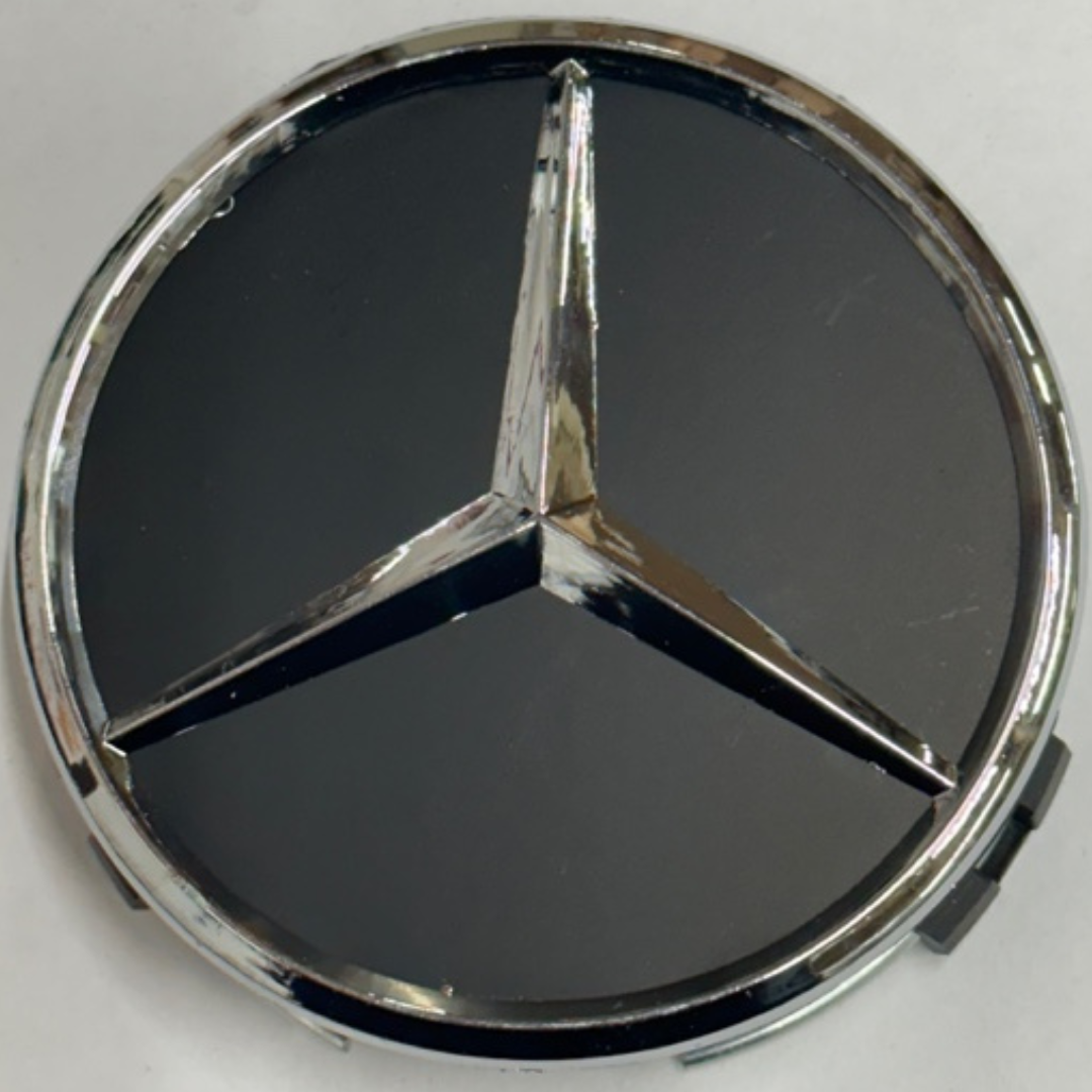 Set of 4 Mercedes-Benz Matte Black Wheel Center Hubcap 75mm ced4b517