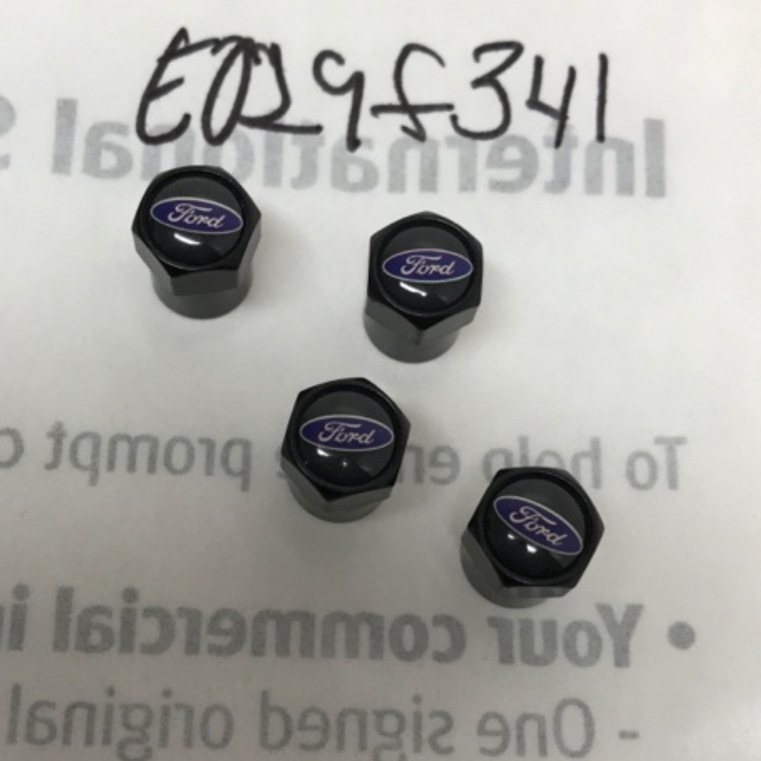Set of 4 Ford Wheel Air Stem Valve Caps e029f341