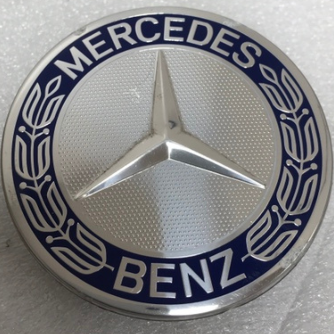 Set of 4 Mercedes Classic Dark Blue Wheel Center Hub Caps AMG Wreath 13e63e80