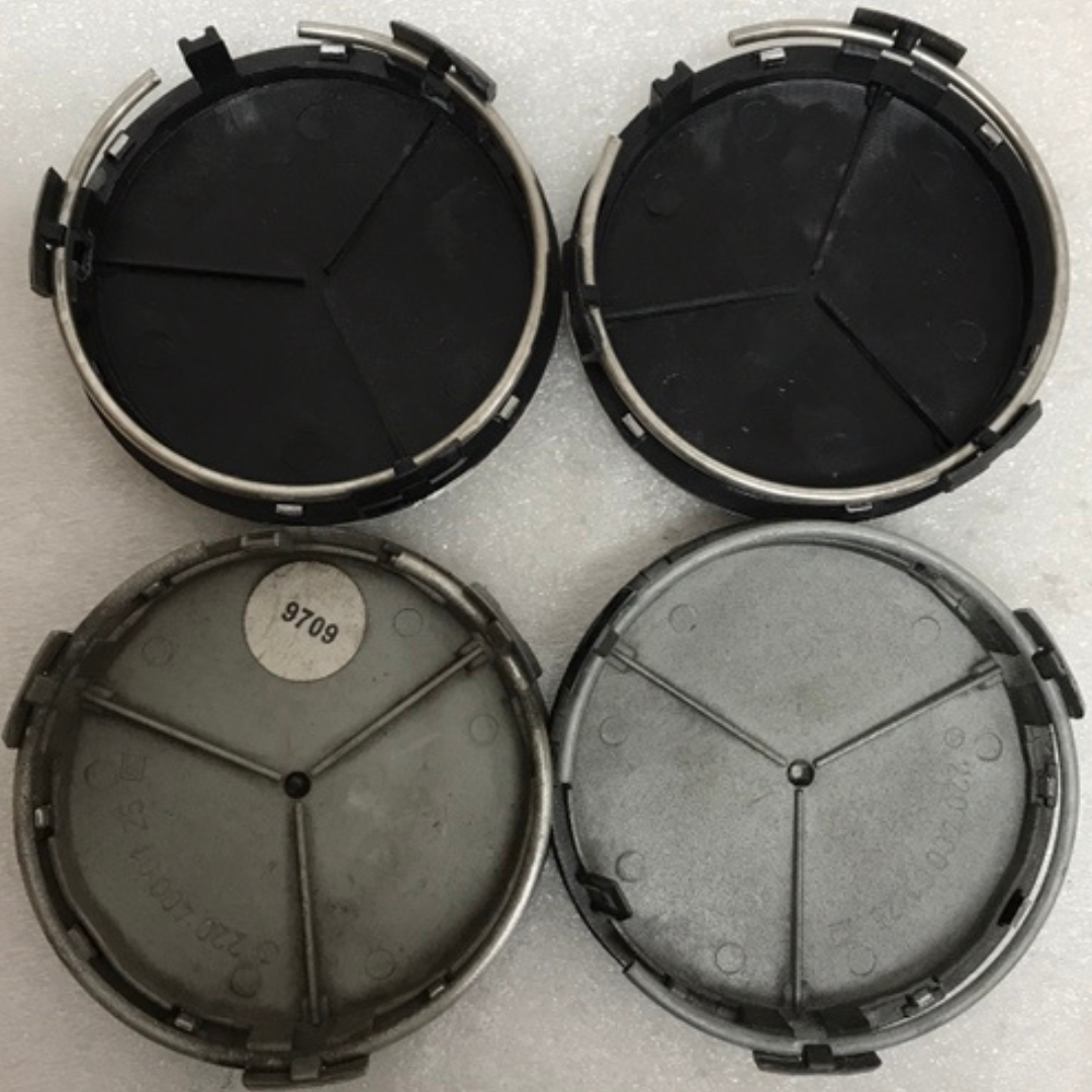 Set of 4 Mercedes-Benz Matte Black Wheel Center Hub Caps 75mm 9a185f1a