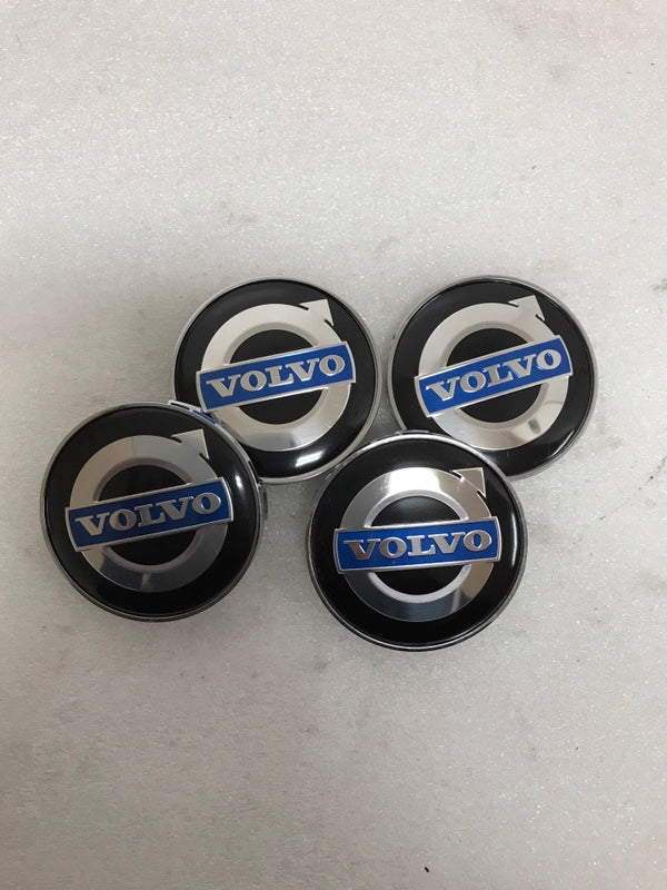 Set of 4 Volvo Iron Mark Alloy Wheel Center Cap Black 34df29a8