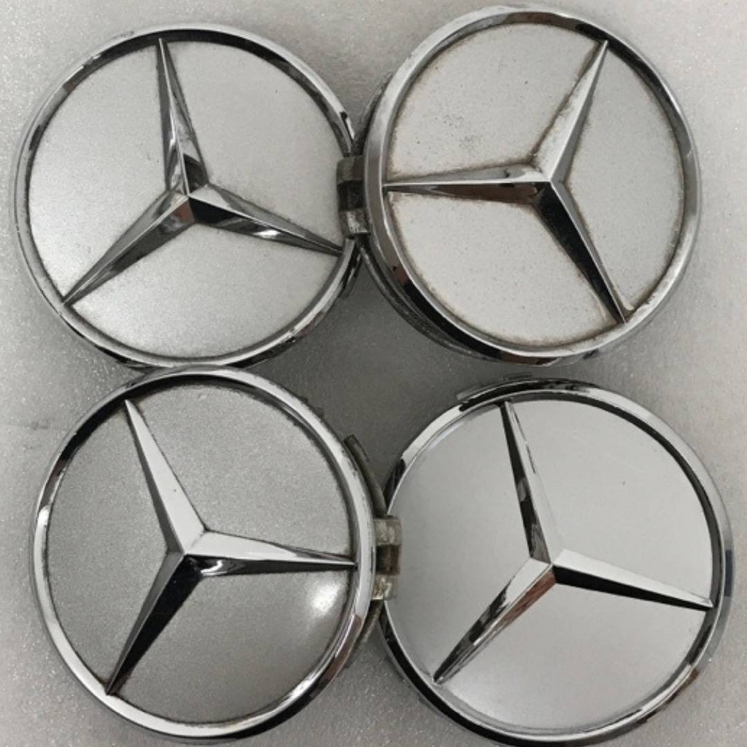 4x for Mercedes-Benz Silver Wheel Center Hub Caps 75mm 24b9f49a