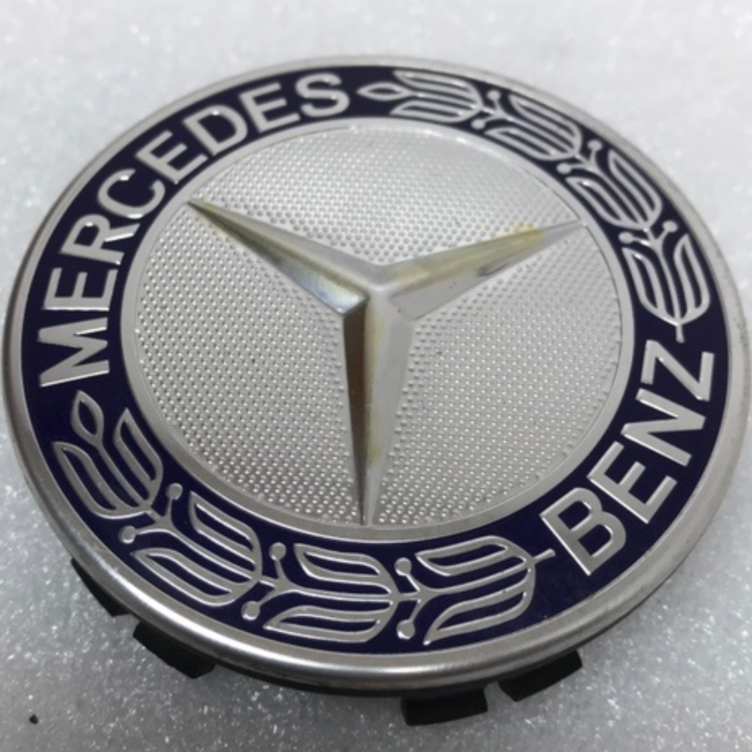 Set of 4 Mercedes-Benz 75MM Classic Dark Blue Wheel Center Hub Caps 1ed41085