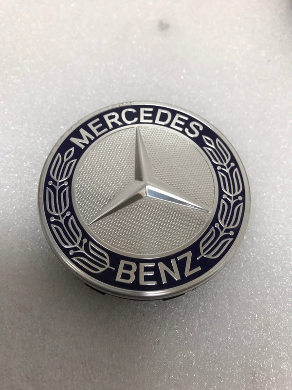 Set of 4 Mercedes 75MM Classic Dark Blue Wheel Center Hub Caps 15b008d4