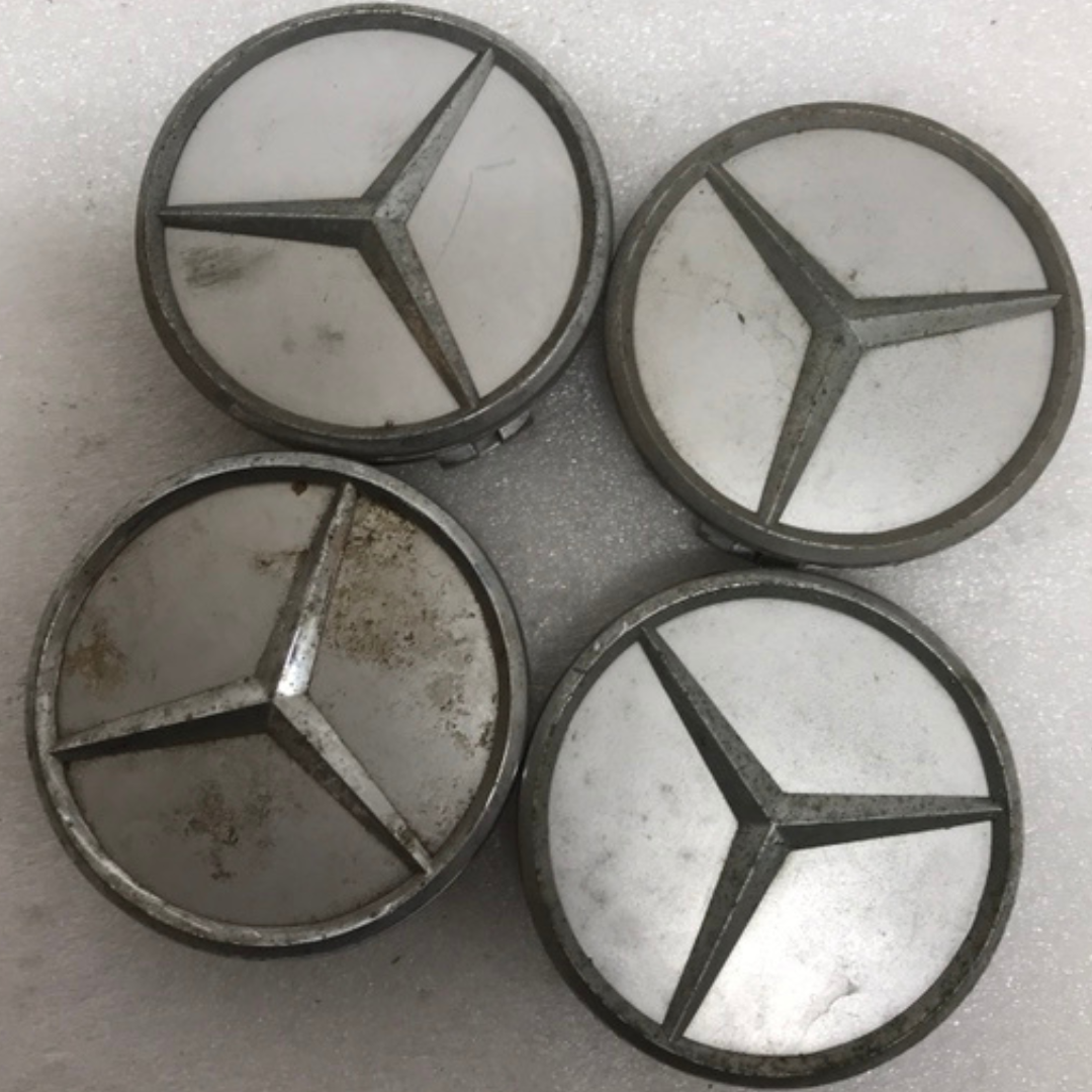 Set of 4 Mercedes-Benz Silver Wheel Center Hub Caps a7b13f44