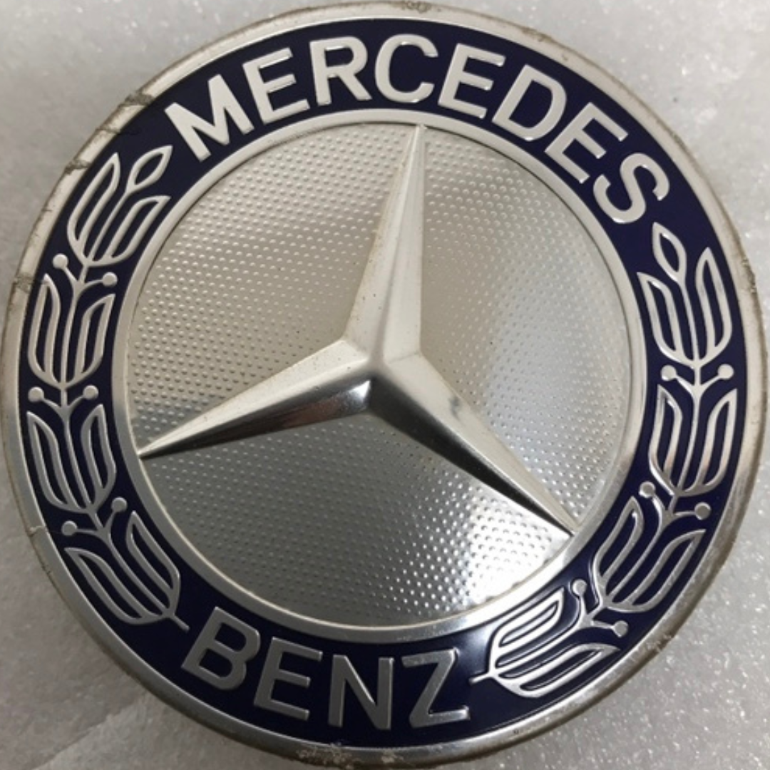 Set of 4 Mercedes 75MM Classic Dark Blue Wheel Center Hub Caps AMG 590fb8dc