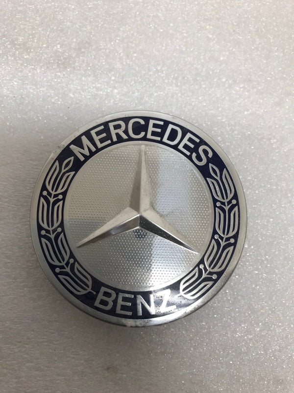 Set of 4 Mercedes 75MM Classic Dark Blue Wheel Center Hub Caps dfae7437