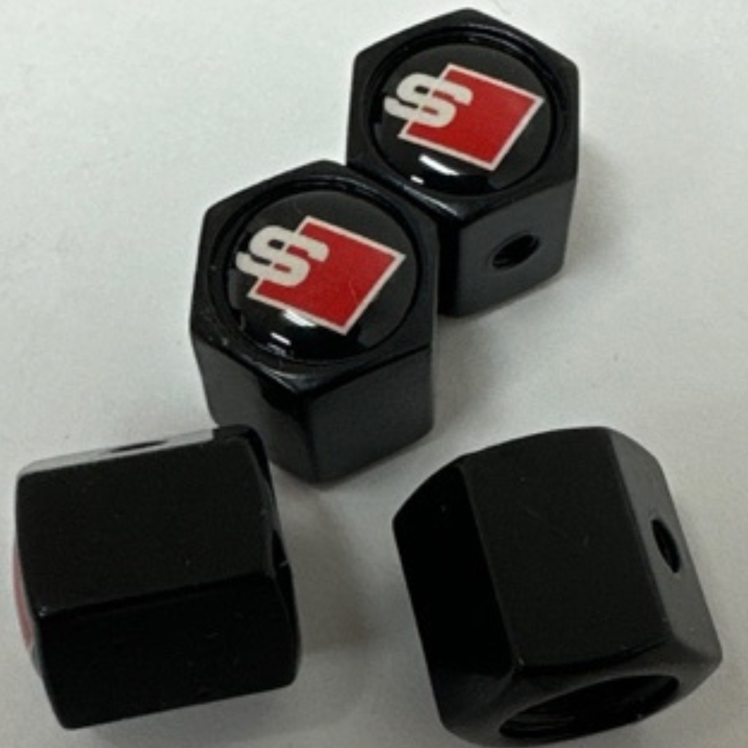 Set of 4 Universal S Wheel Stem Air Valve Caps Anti-theft Cover Kit 0a0405fd