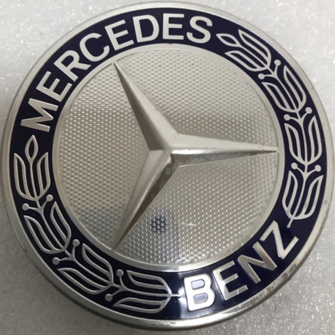 Set of 4 Mercedes 75MM Classic Dark Blue Wheel Center Hub Caps 6edcc8de