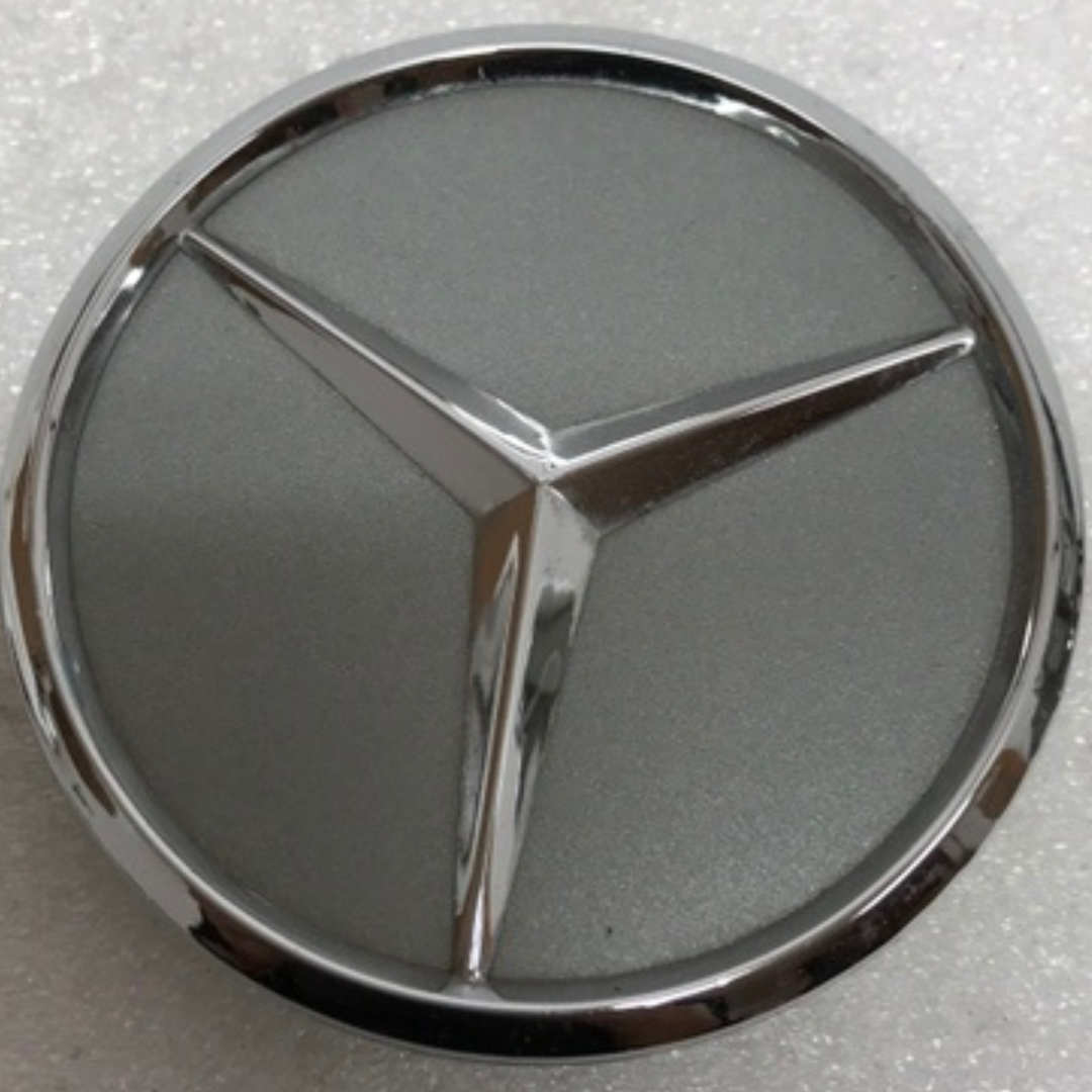 Set of 4 Mercedes-Benz Gray Wheel Center Hub Caps dd4e1257