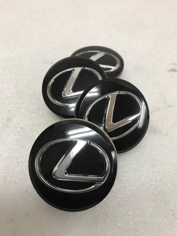 Set of 4 Lexus BLACK 62mm Center Caps 71A104-0010 dad08ab5
