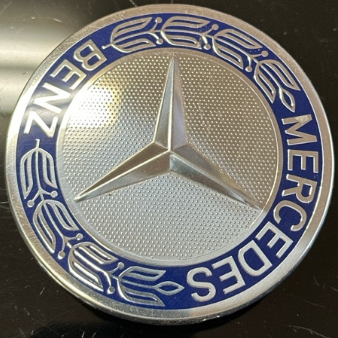 Set of 4 Mercedes-Benz Classic Dark Blue Center Cap 75MM 9a25063c