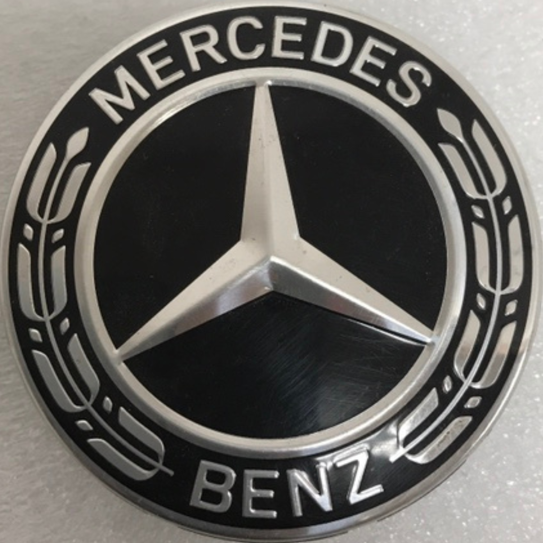 Set of 4 Mercedes-Benz Black Wheel Center Caps 75MM A171400025 157d1c6d