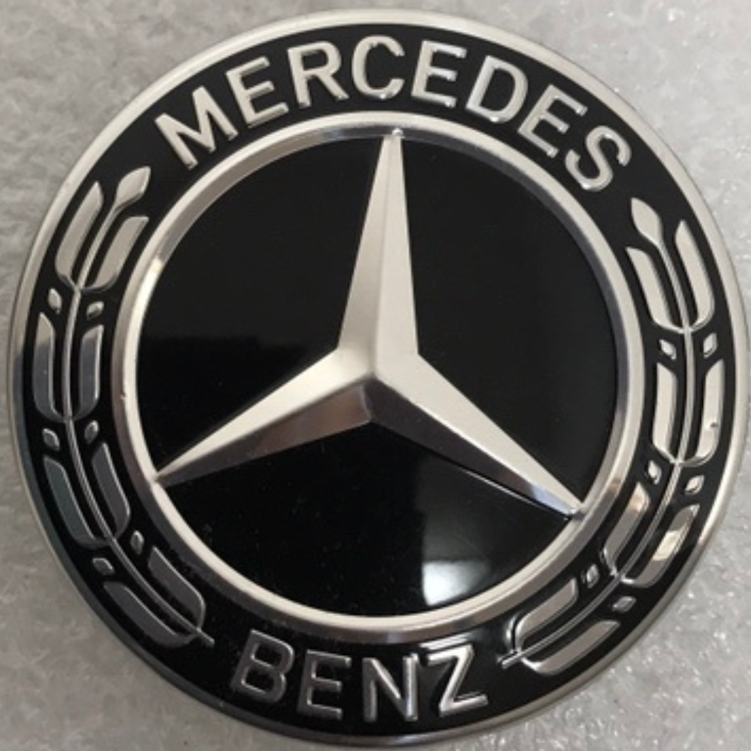 Set of 4 Mercedes-Benz Black Wheel Center Caps d97c1a3