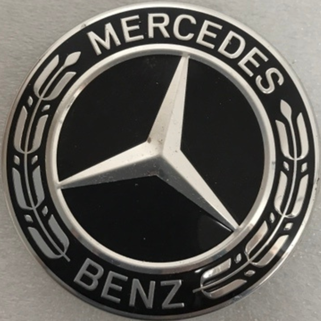 Set of 4 Mercedes-Benz Black Wheel Center Caps 519325c9