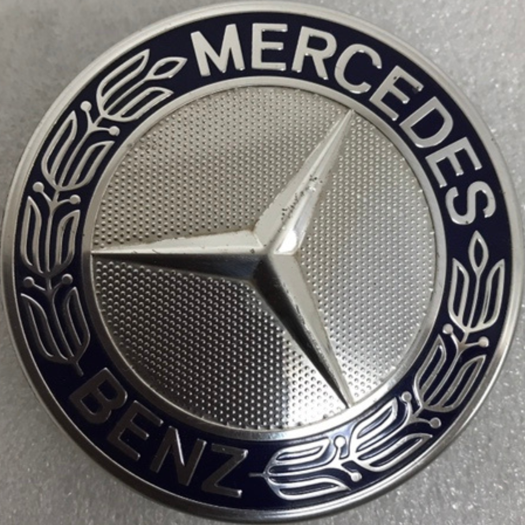 Set of 4 Mercedes 75MM Classic Dark Blue Wheel Center Hub Caps 560f8fcc