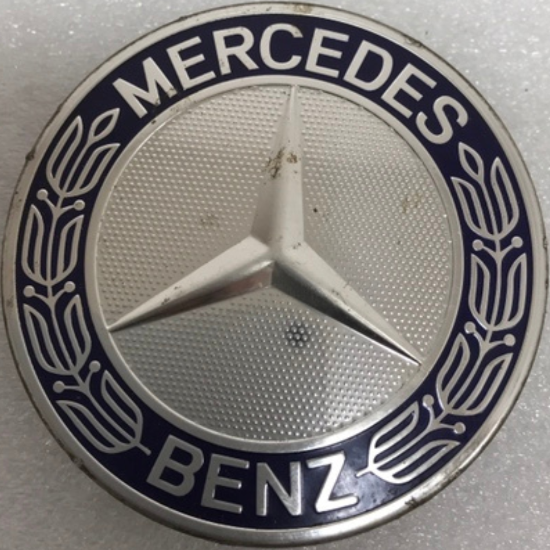 Set of 4 Mercedes 75MM Classic Dark Blue Wheel Center Hub Caps 49095588