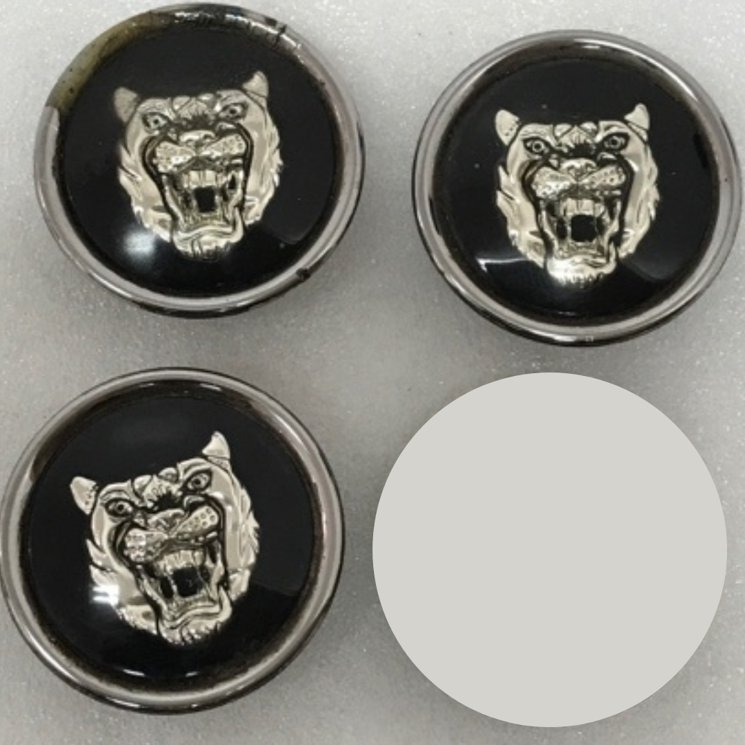 Set of 3 Jaguar Black Wheel Emblem Center Hub Cap MXD6249CA a13840f2