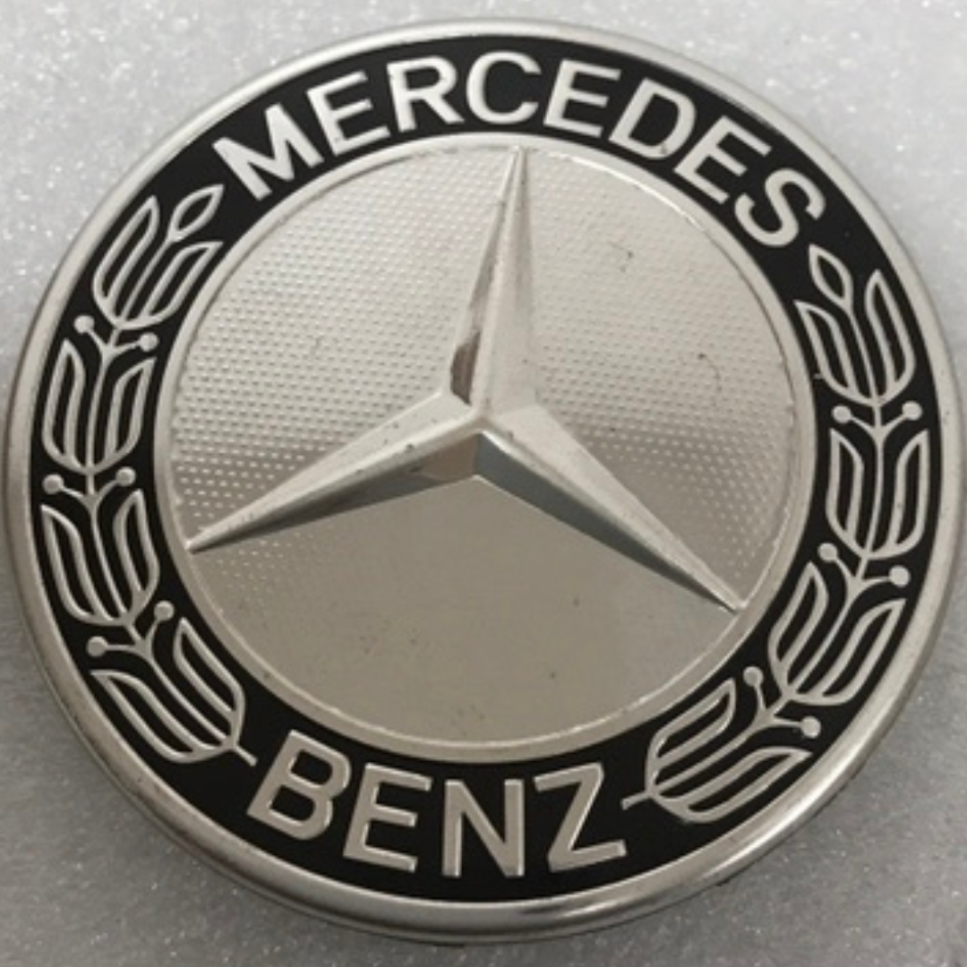 Set of 4 Mercedes Classic Dark Blue Wheel Center Hub Caps AMG Wreath d5dd0508