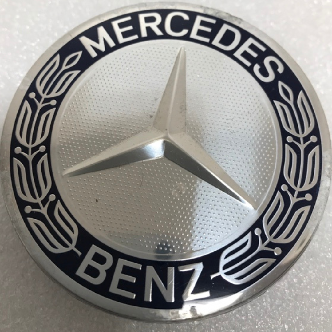 Set of 4 Mercedes 75MM Classic Dark Blue Wheel Center Hub Caps 9442b19a