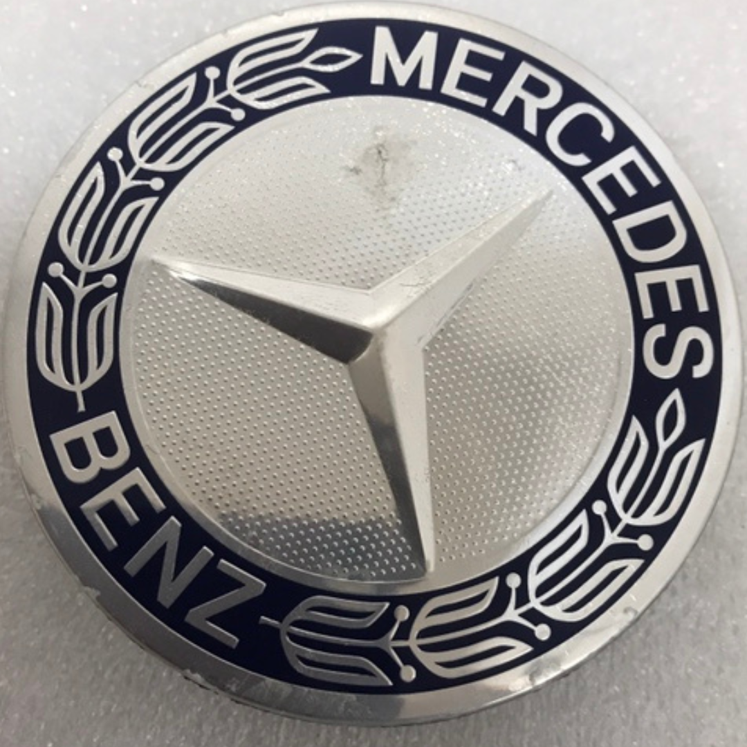 Set of 4 Mercedes 75MM Classic Dark Blue Wheel Center Hub Caps 202c1b87